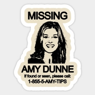 amy dunne missing Sticker